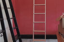 Unique Rolling Kitchen Ladder in Maple