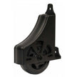 Meadow Lane ladder wheel in black, close up.