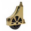 Meadow Lane ladder wheel in polished brass, close up.