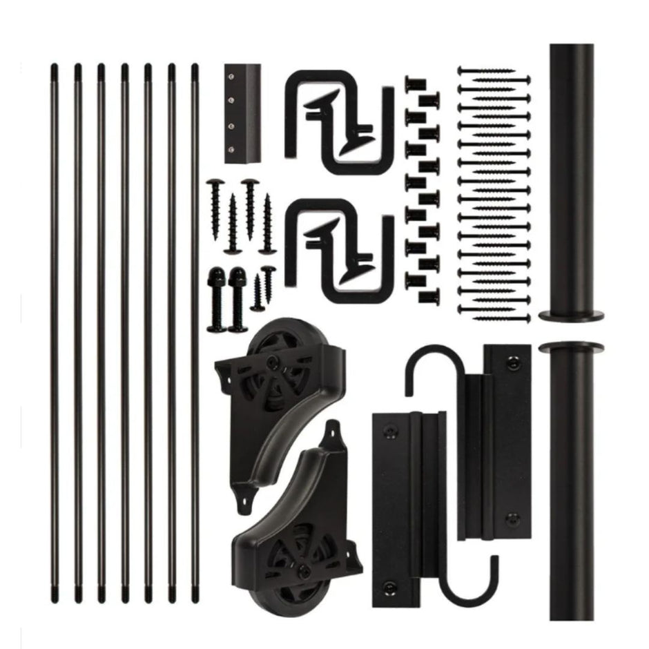 Meadow Lane ladder hardware kit in black.