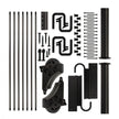 Meadow Lane ladder hardware kit in black.