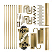 Meadow Lane ladder hardware kit in polished brass.