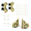Quiet Glide double roller kit in brushed satin brass.