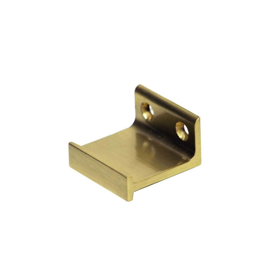 Quiet Glide horizontal bracket double roller in brushed satin brass.