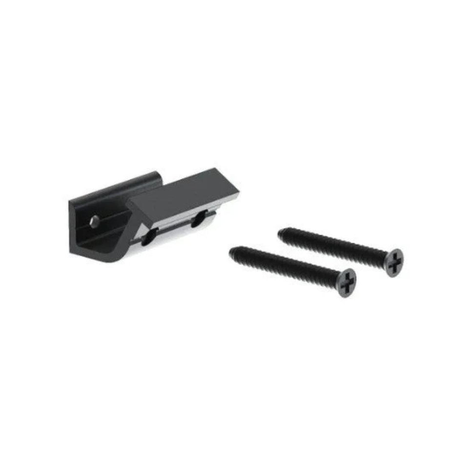 Quiet Glide horizontal bracket single roller in black.