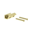 Quiet Glide horizontal bracket single roller in brushed satin brass.