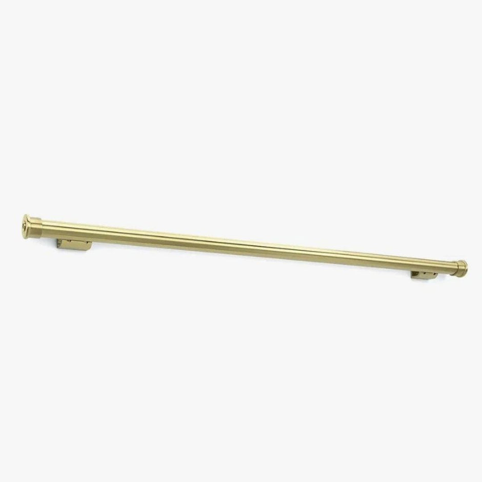 Quiet Glide rail in brushed satin brass.