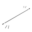 Quiet Glide step support rod in black.